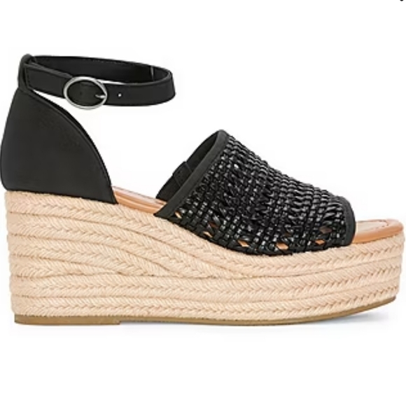 a.n.a Shoes - a.n.a Lisa Black Wedge Sandals. 7.5